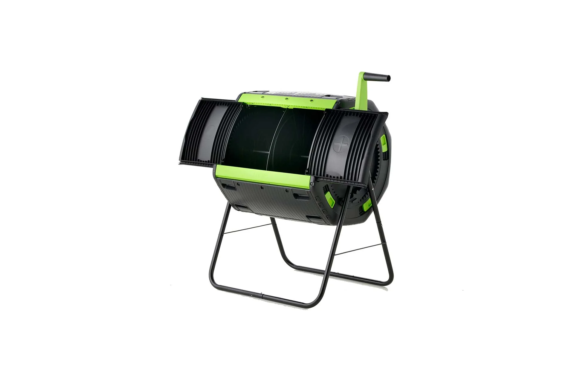 Maze 180L Geared Organics Composter Twin Tumbler with Stand & Composting Cart - Image 3