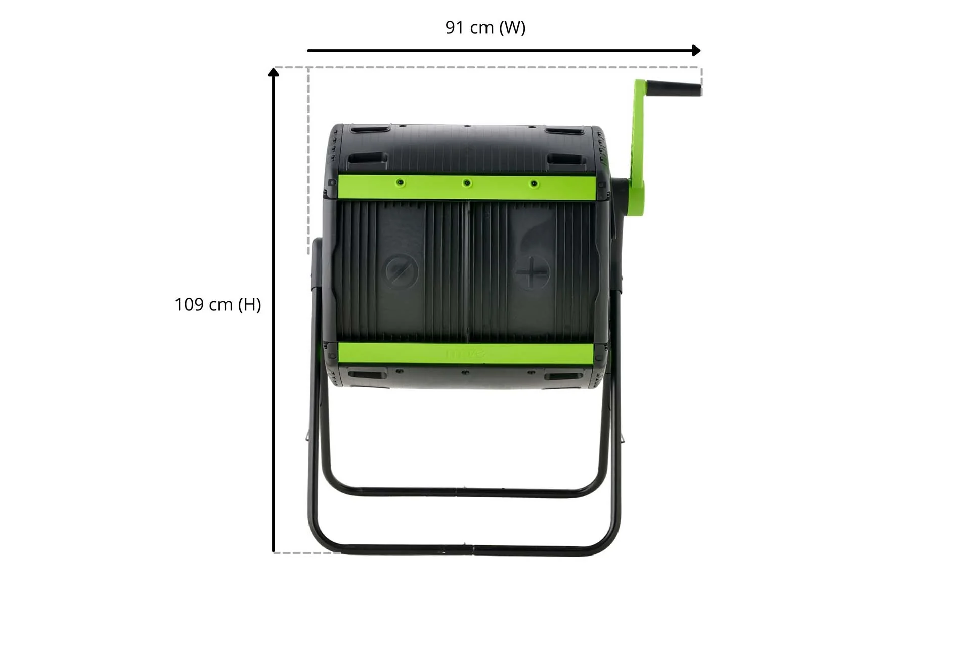 Maze 180L Geared Organics Composter Twin Tumbler with Stand & Composting Cart - Image 5