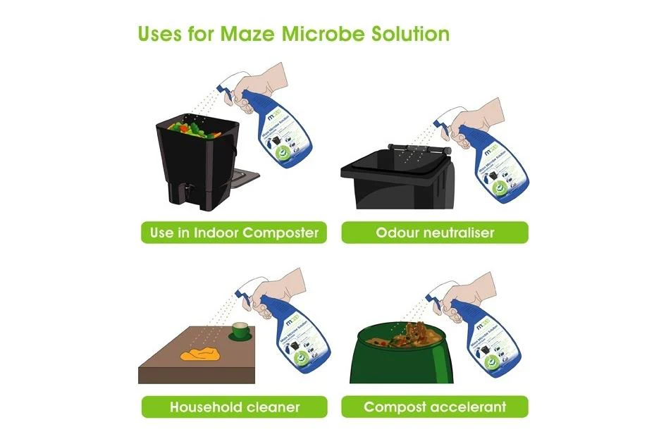 Maze 18L Bokashi Indoor Compost Bin Kit with Tap and Bokashi Liquid - Image 3