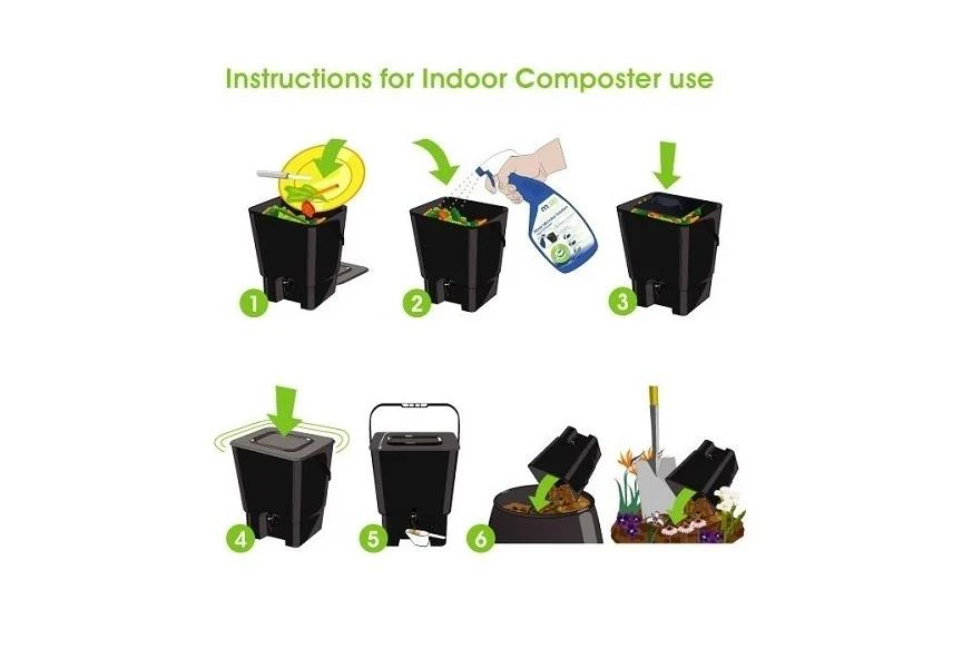 Maze 18L Bokashi Indoor Compost Bin Kit with Tap and Bokashi Liquid - Image 4