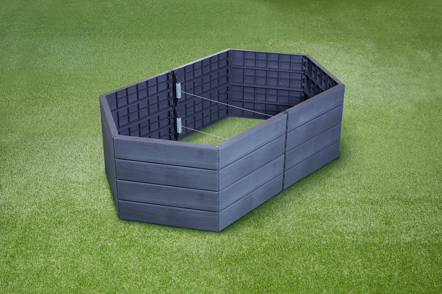 2x HEX ERGO Recycled Plastic Large Raised Garden Bed - Image 3