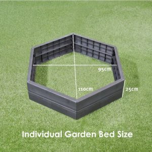 2x HEX ERGO Recycled Plastic Raised Garden Bed - Image 7