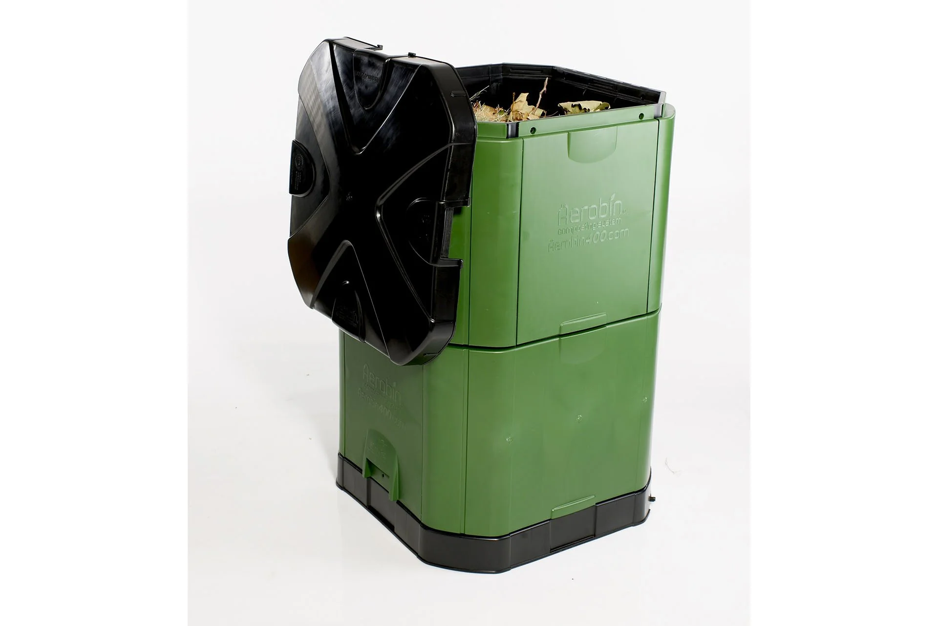 Maze 400L Aerobin Organic Compost Bin with Base - Green - Image 4