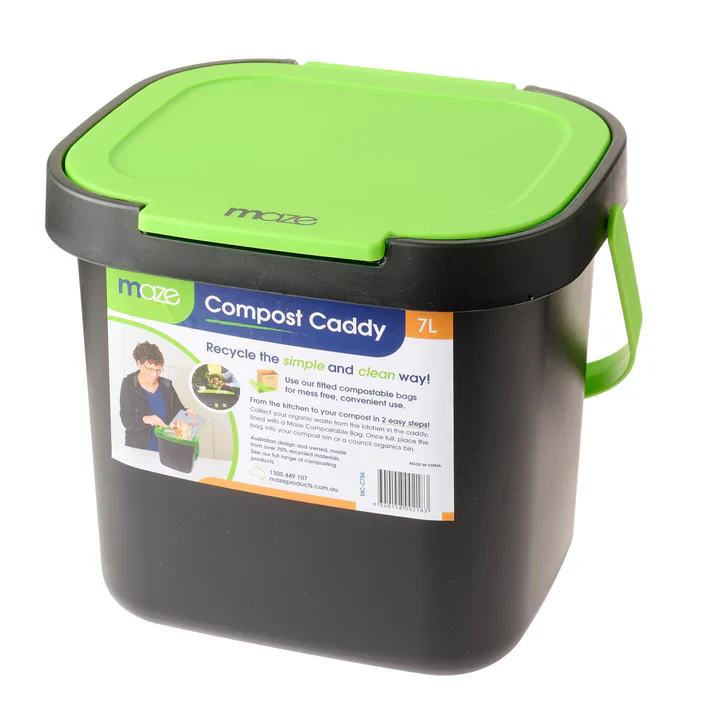 Maze 7L Kitchen Caddy Bin and Indoor Compost Container - Image 3