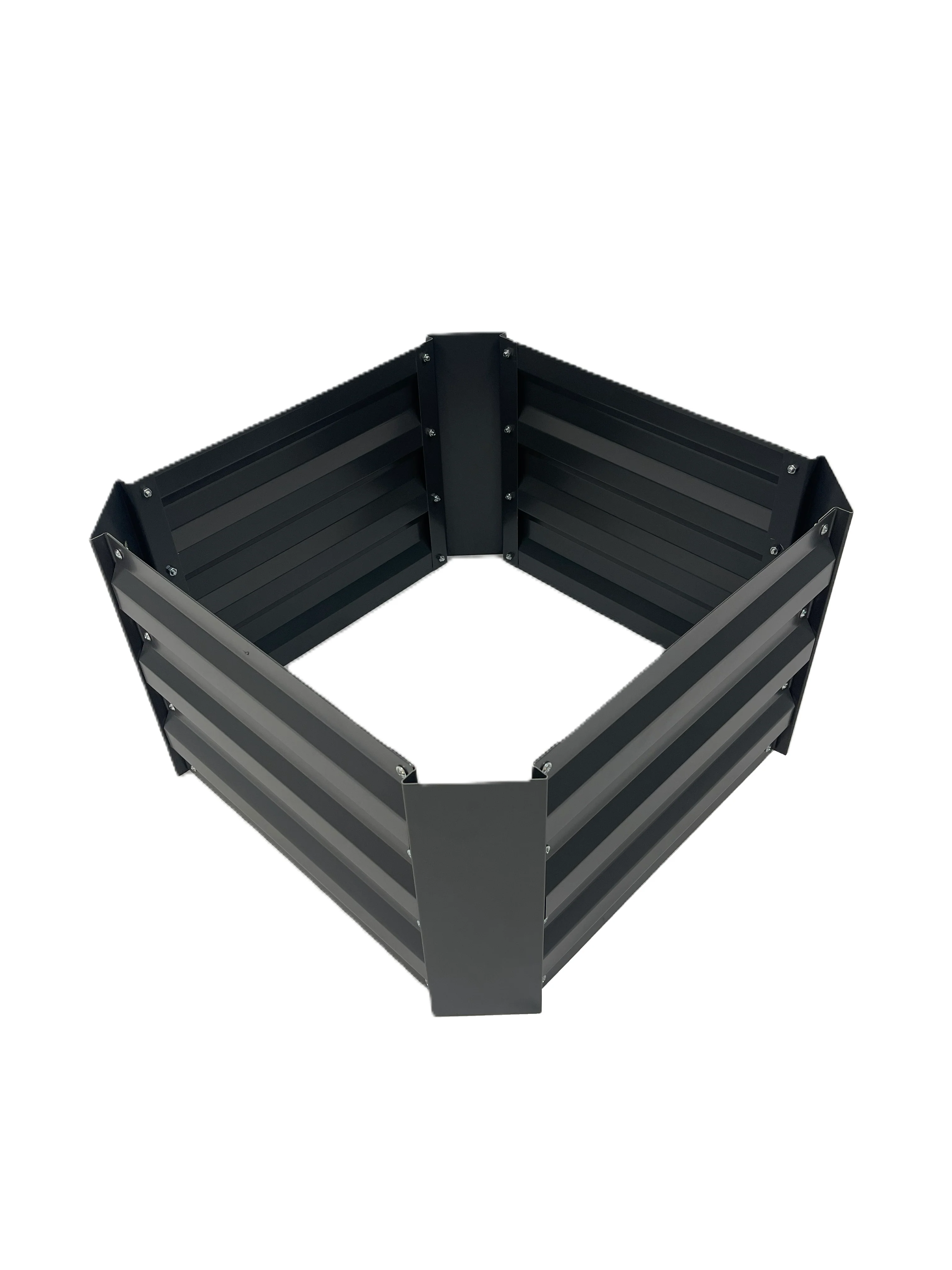 Greenlife Small Metal Raised Garden Bed 600 x 600 x 300mm Charcoal - Image 4