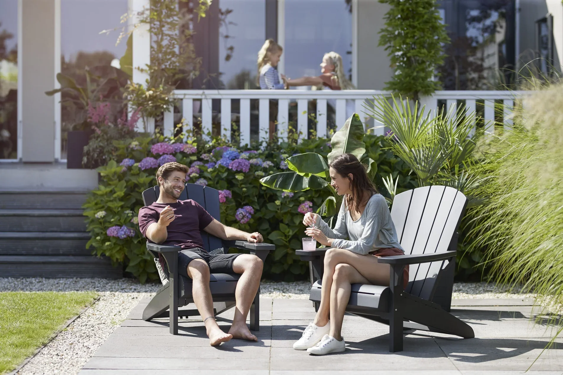 Keter Alpine Adirondack Chair - Graphite 2 Pack - Image 6