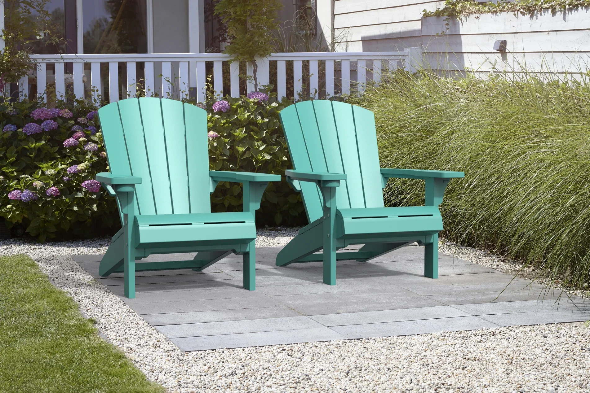 Keter Alpine Adirondack Chair - Turquoise 2 Pack - Image 3
