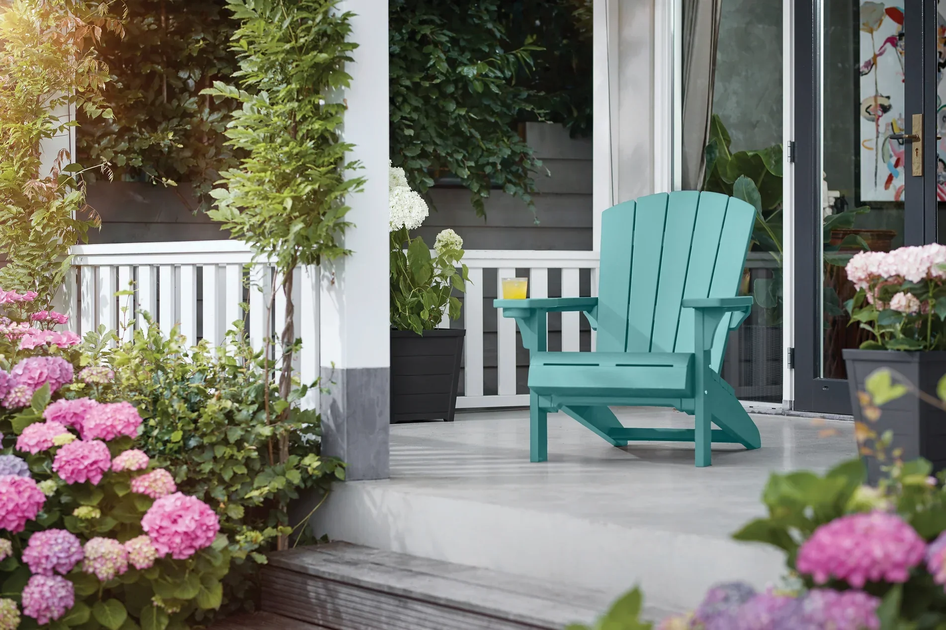 Keter Alpine Adirondack Chair - Turquoise 2 Pack - Image 6