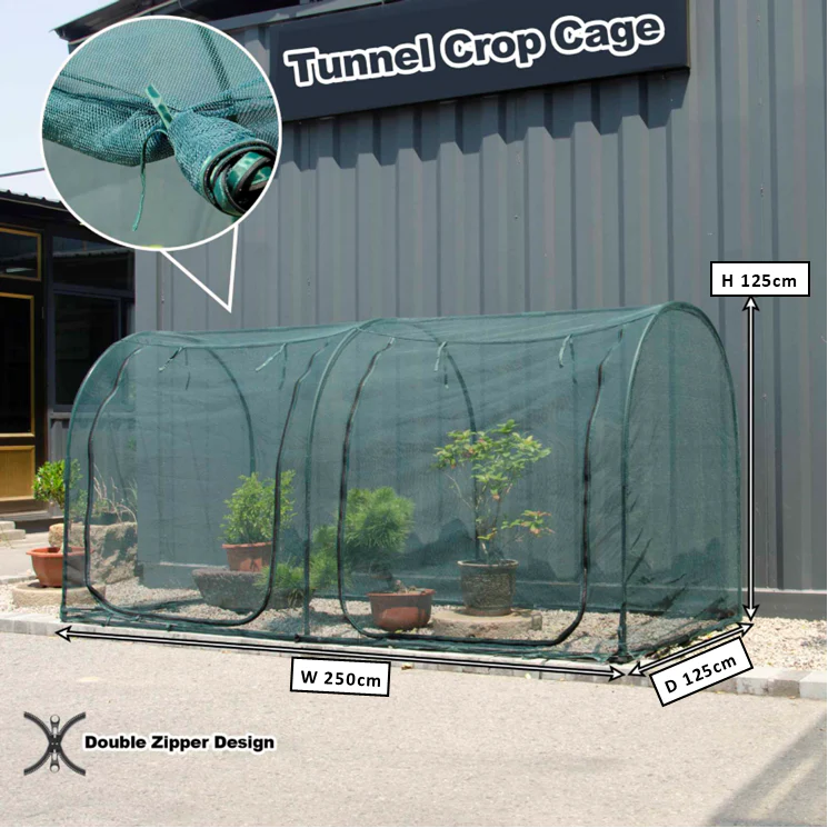 Maze Metal Frame Net Garden Tunnel - 2500L x 1250W x 1250H - Image 4