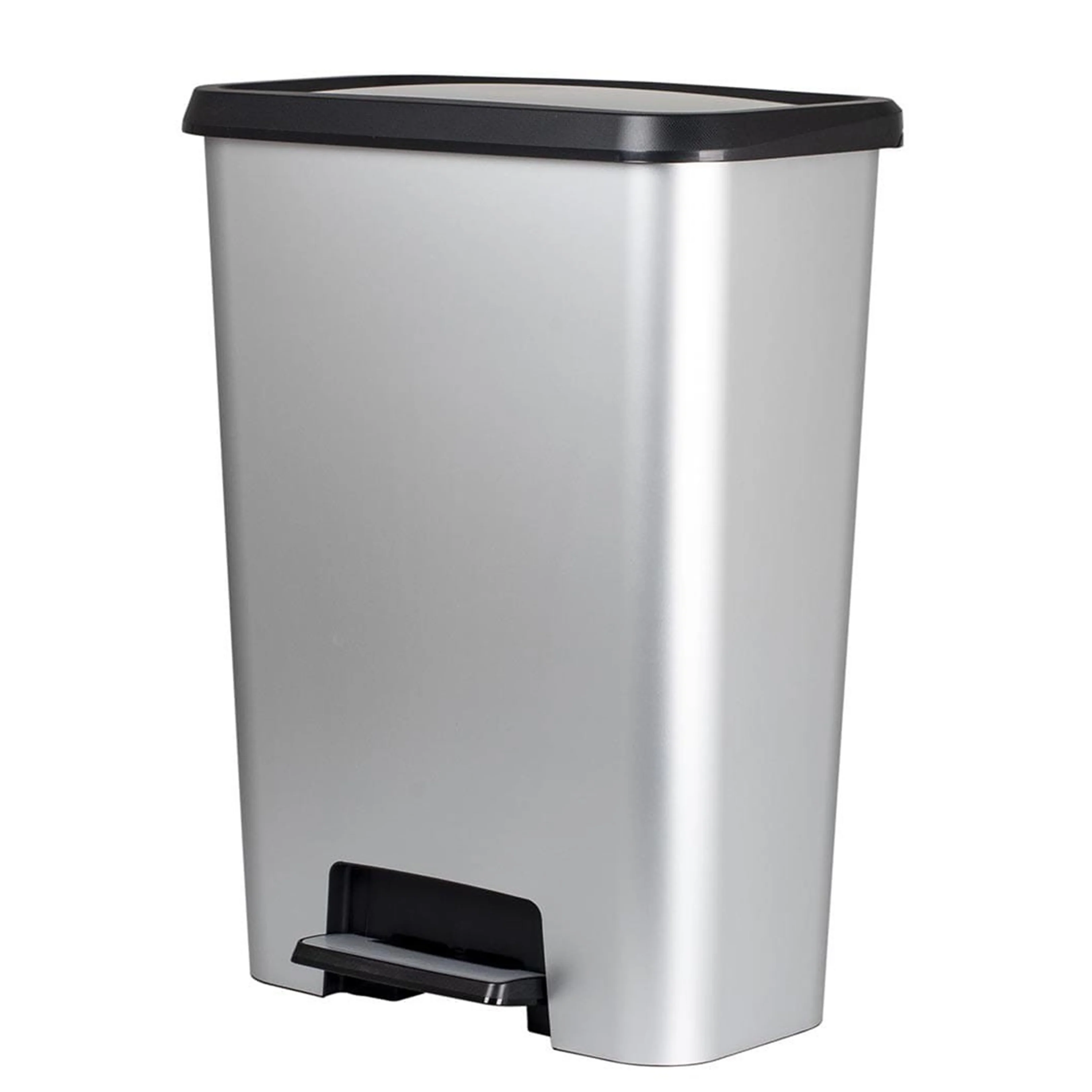 Curver Compattia Duo Pedal Bin – 2 X 23L – Steel Look