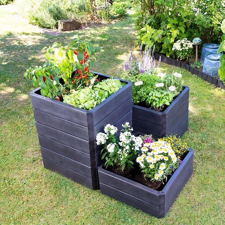 ERGO Quadro Recycled Plastic Large Raised Garden Bed - Image 3