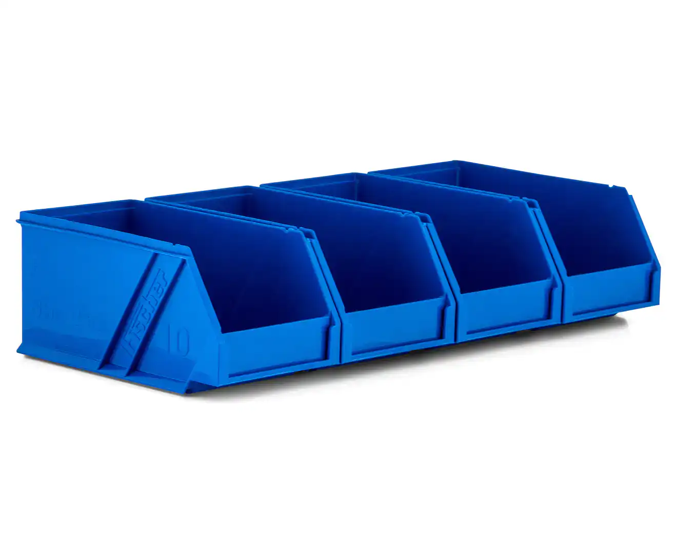 Fischer Plastic Medium Stor-Pak 10 Bins with Hanging Rail Kit - Blue - Image 3