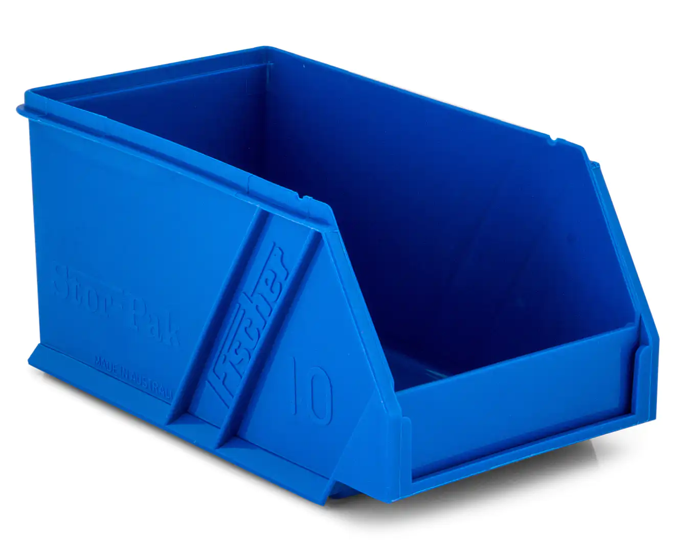 Fischer Plastic Medium Stor-Pak 10 Bins with Hanging Rail Kit - Blue - Image 6