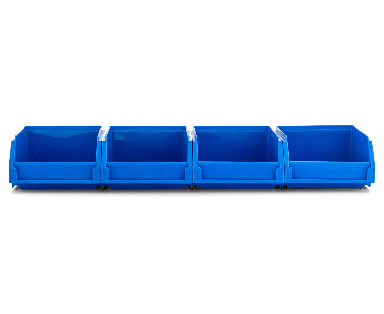 Fischer Plastic Small Stor-Pak 5 Bins with Hanging Rail Kit - Blue - Image 2