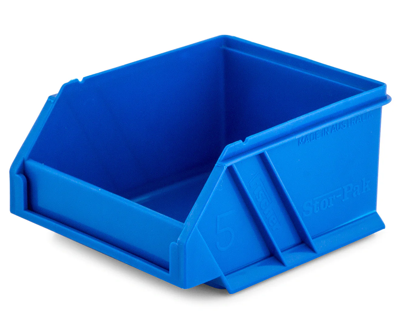 Fischer Plastic Small Stor-Pak 5 Bins with Hanging Rail Kit - Blue - Image 5