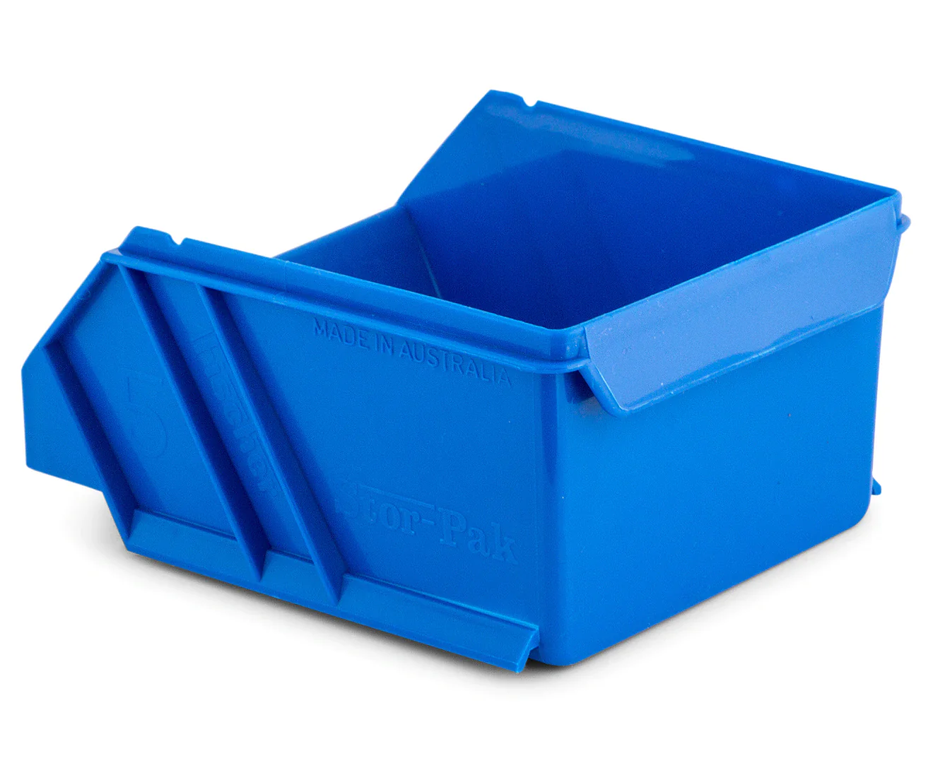 Fischer Plastic Small Stor-Pak 5 Bins with Hanging Rail Kit - Blue - Image 6