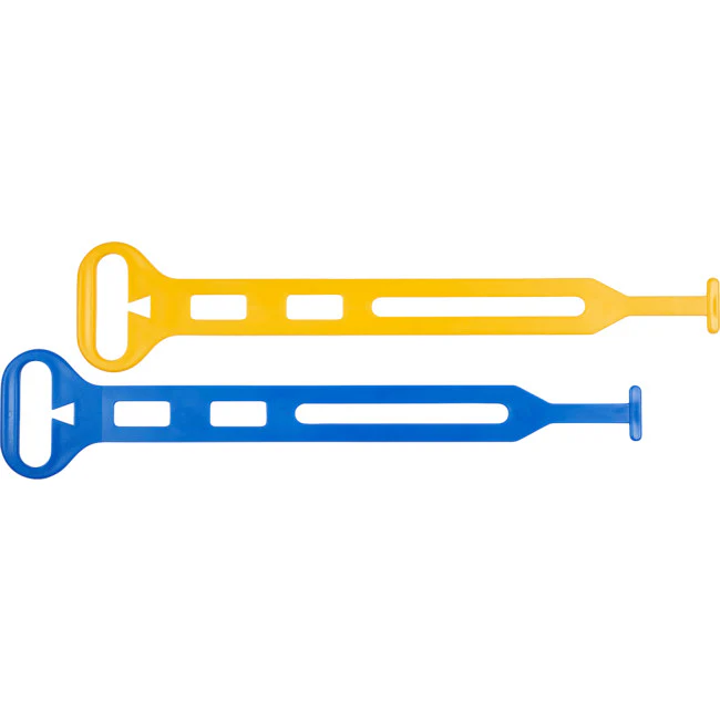 Fischer Plastic Utility Straps 2 Pack - Blue and Yellow - Image 3