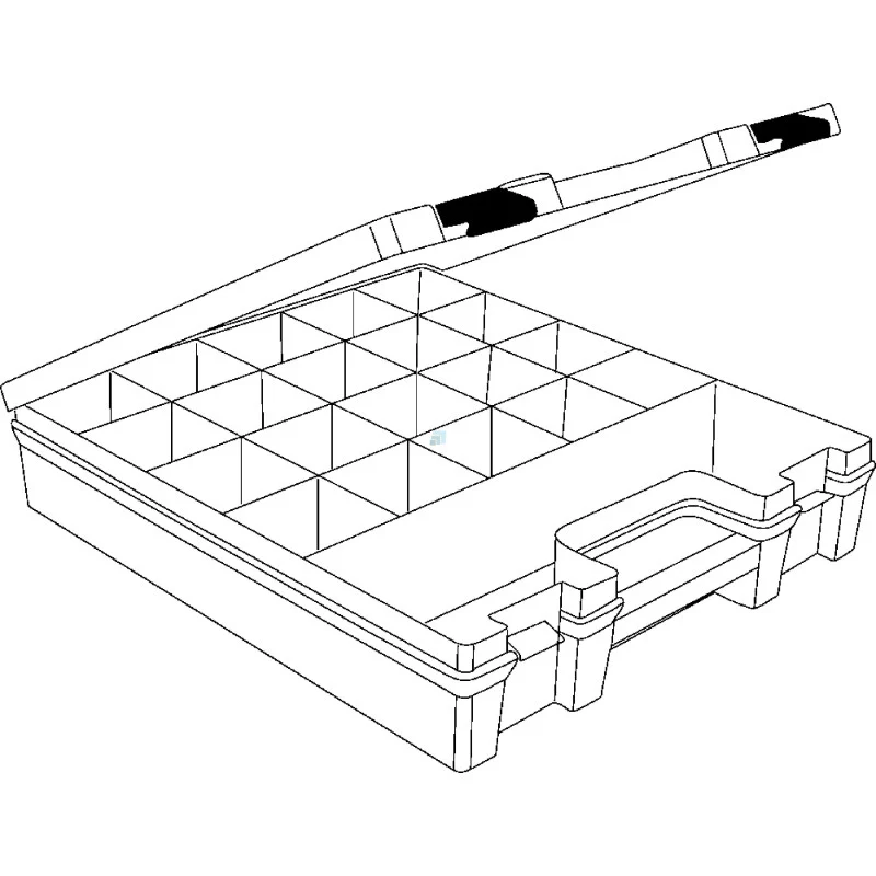 Fischer Plastics Ezi-Pak Carry Case Blue Base Clear Lid with Two Clips - Image 3