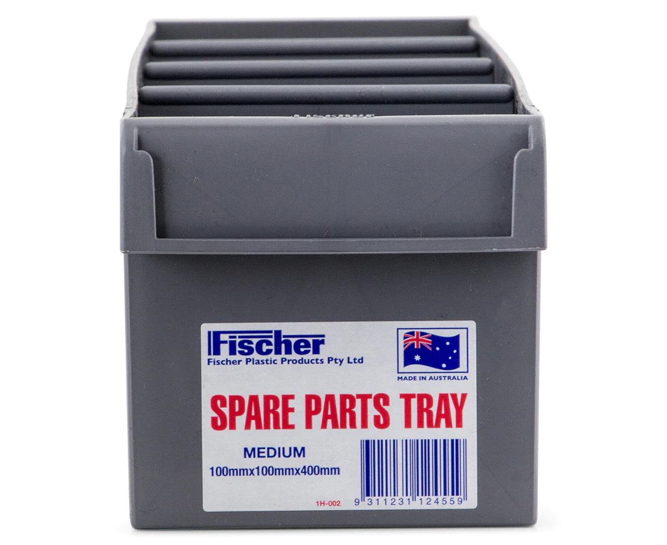 Fischer Plastics Spare Parts Tray 100W x 100H x 400D mm Grey - Image 2