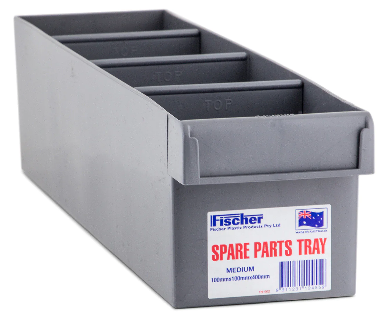 Fischer Plastics Spare Parts Tray 100W x 100H x 400D mm Grey - Image 3
