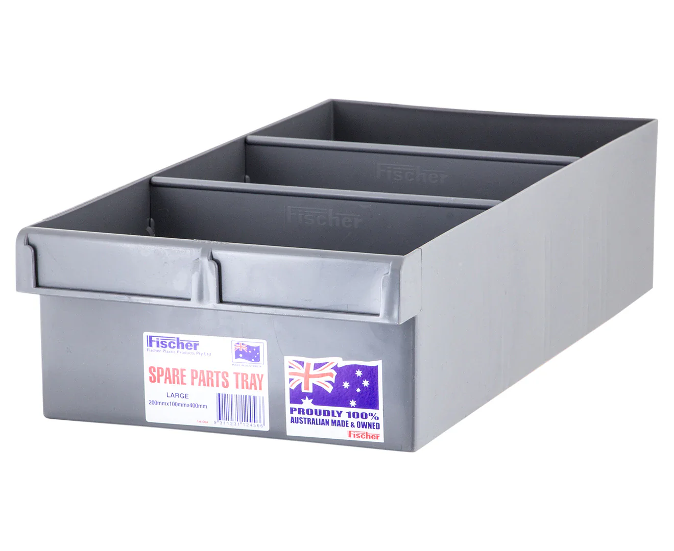 Fischer Plastics Spare Parts Tray 200W x 100H x 400D mm Grey