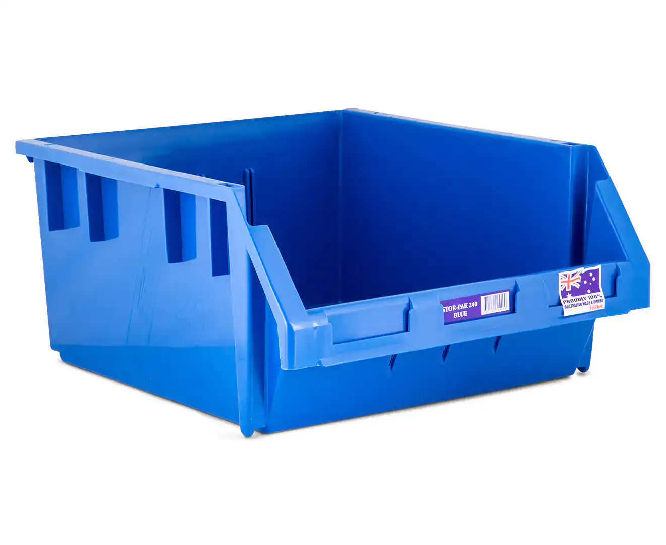 Fischer Plastics Stor-Pak 240 Blue Bin and Container 24L - Image 2