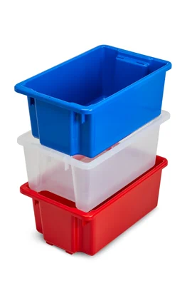 Fischer Plastics Stor-Tub 32 Blue Bin Crate and Container 32L - Image 2