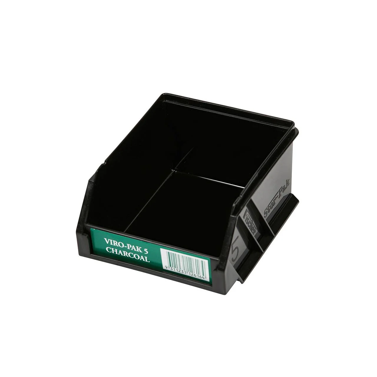 Fischer Plastics Viro-Pak 5 Black Bin and Container 0.5L