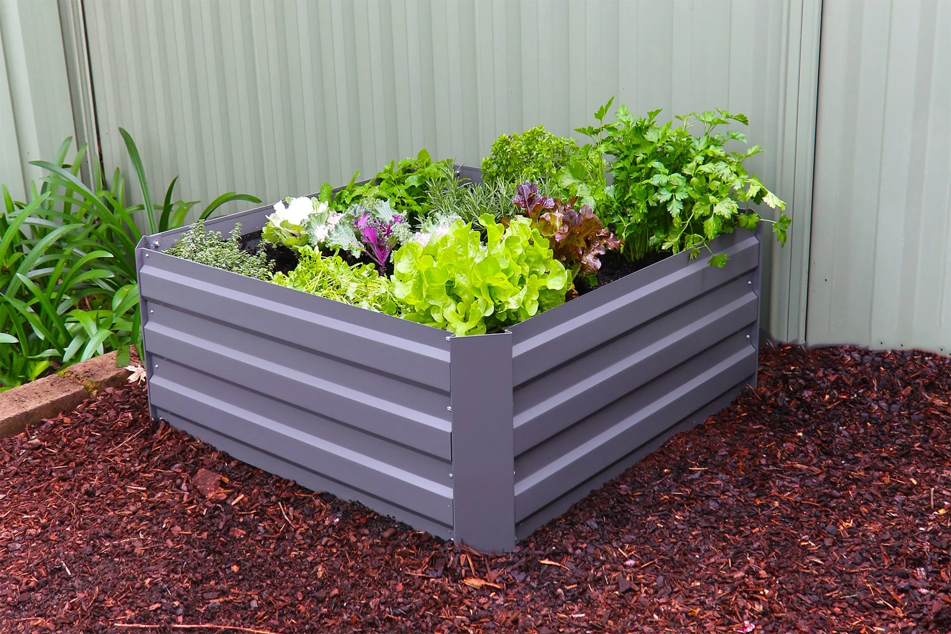 Greenlife Raised Metal Garden Bed + PE Drop Over Greenhouse + Gardening Gloves - Image 3