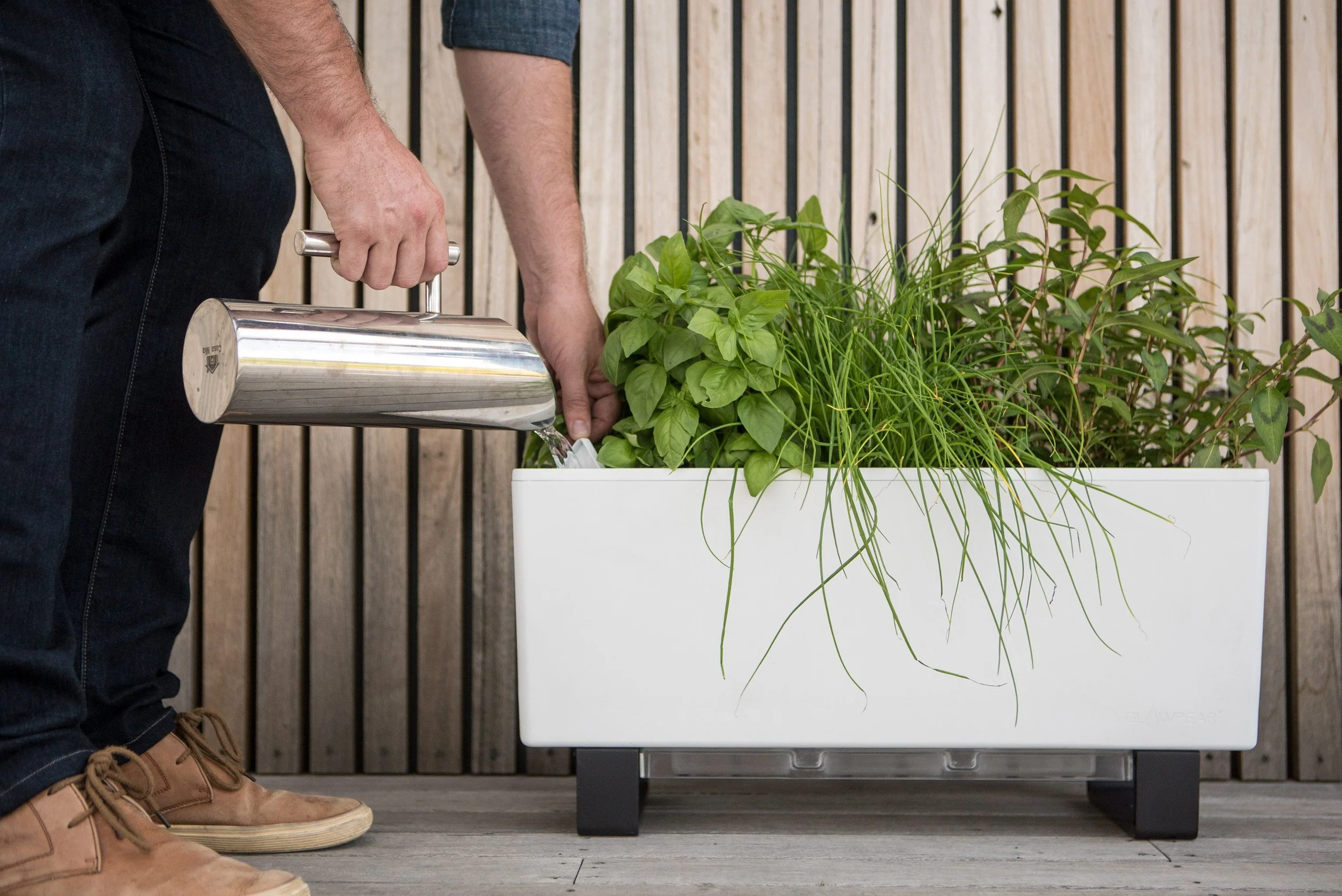 Glowpear Mini Bench Planter - Self Watering Raised Garden Planter Box - Image 5