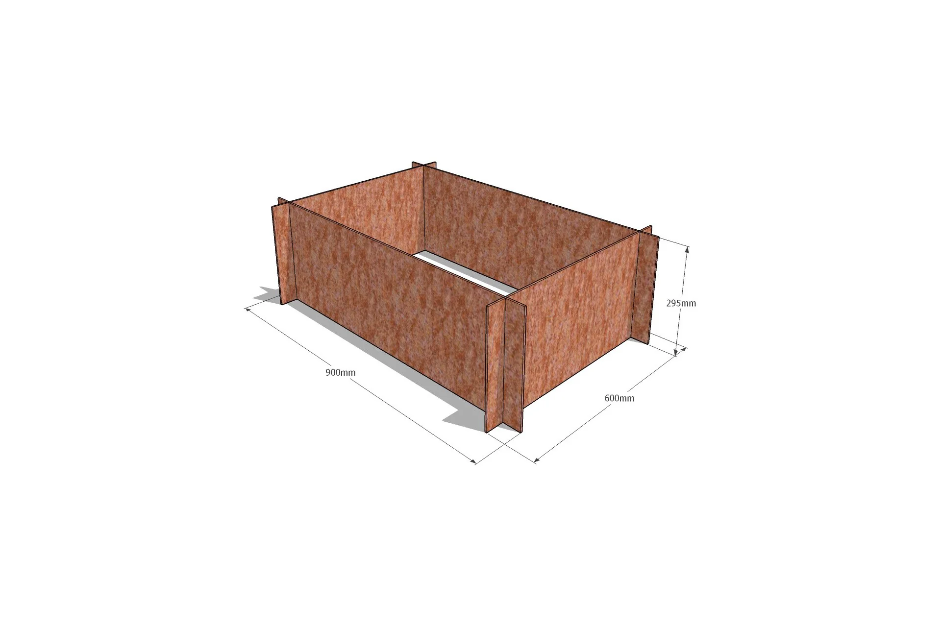 Greenlife Corten Steel Raised Garden Bed - 900 x 600 x 295mm - Image 2