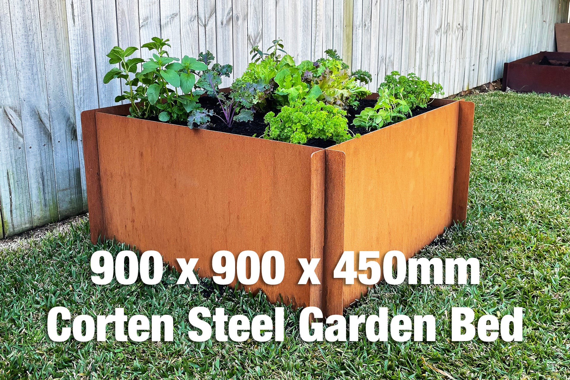 Greenlife Corten Steel Raised Garden Bed - 600 x 450 x 295mm - Image 3
