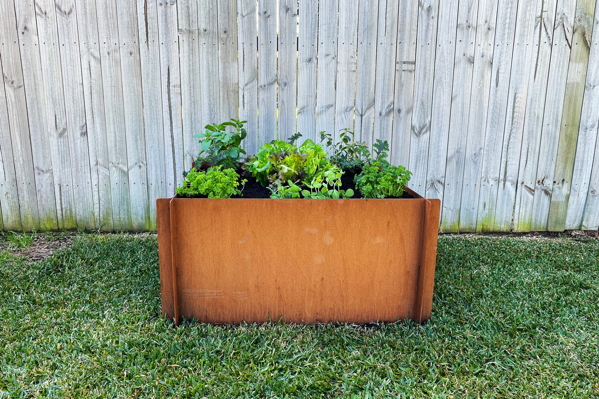 Greenlife Corten Steel Raised Garden Bed - 900 x 900 x 450mm - Image 2