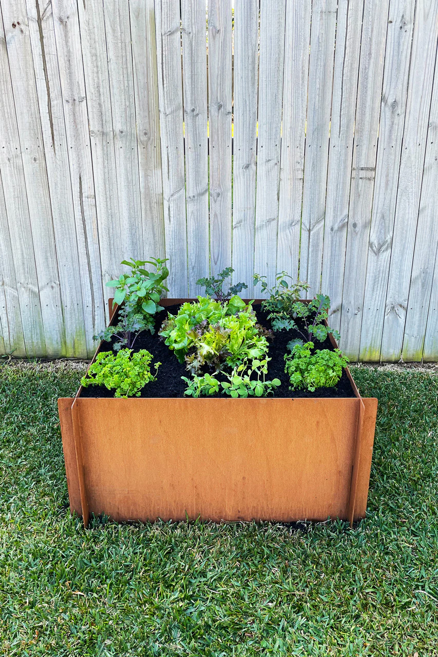 Greenlife Corten Steel Raised Garden Bed - 900 x 900 x 450mm - Image 5