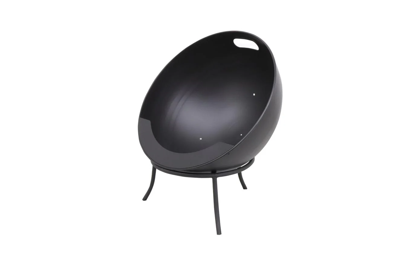 Greenlife Outdoor Fire Pit Half Globe Stadium Style 610mm Multi-Angle - Black - Image 2