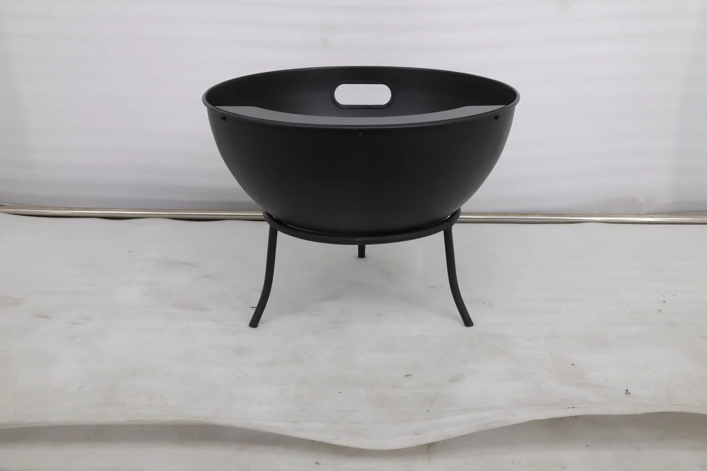 Greenlife Outdoor Fire Pit Half Globe Stadium Style 610mm Multi-Angle - Black - Image 3