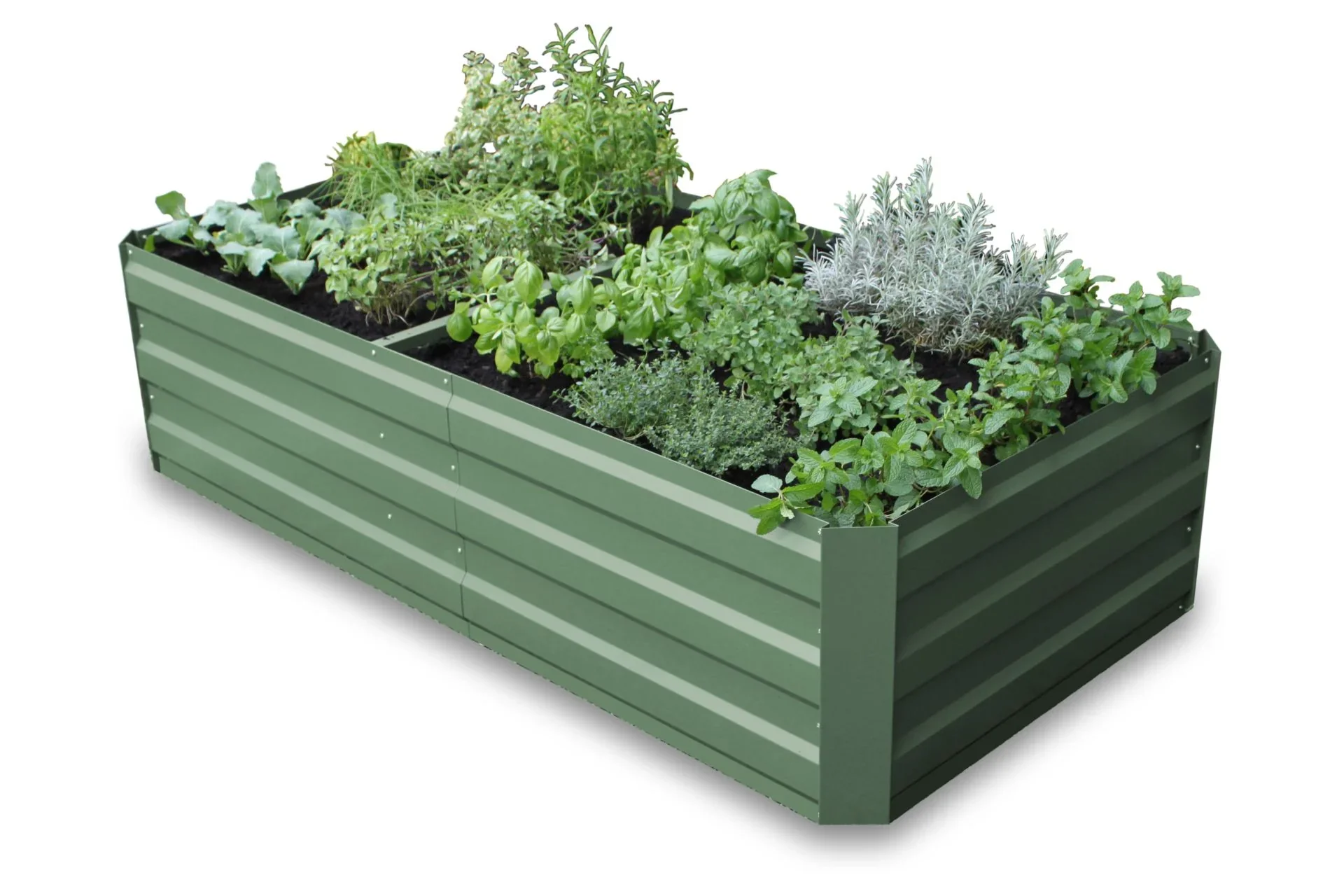 Greenlife Premium Large Raised Garden Bed with 4 Support Braces 1800 x 900 x 450mm Eucalypt Green - Image 2