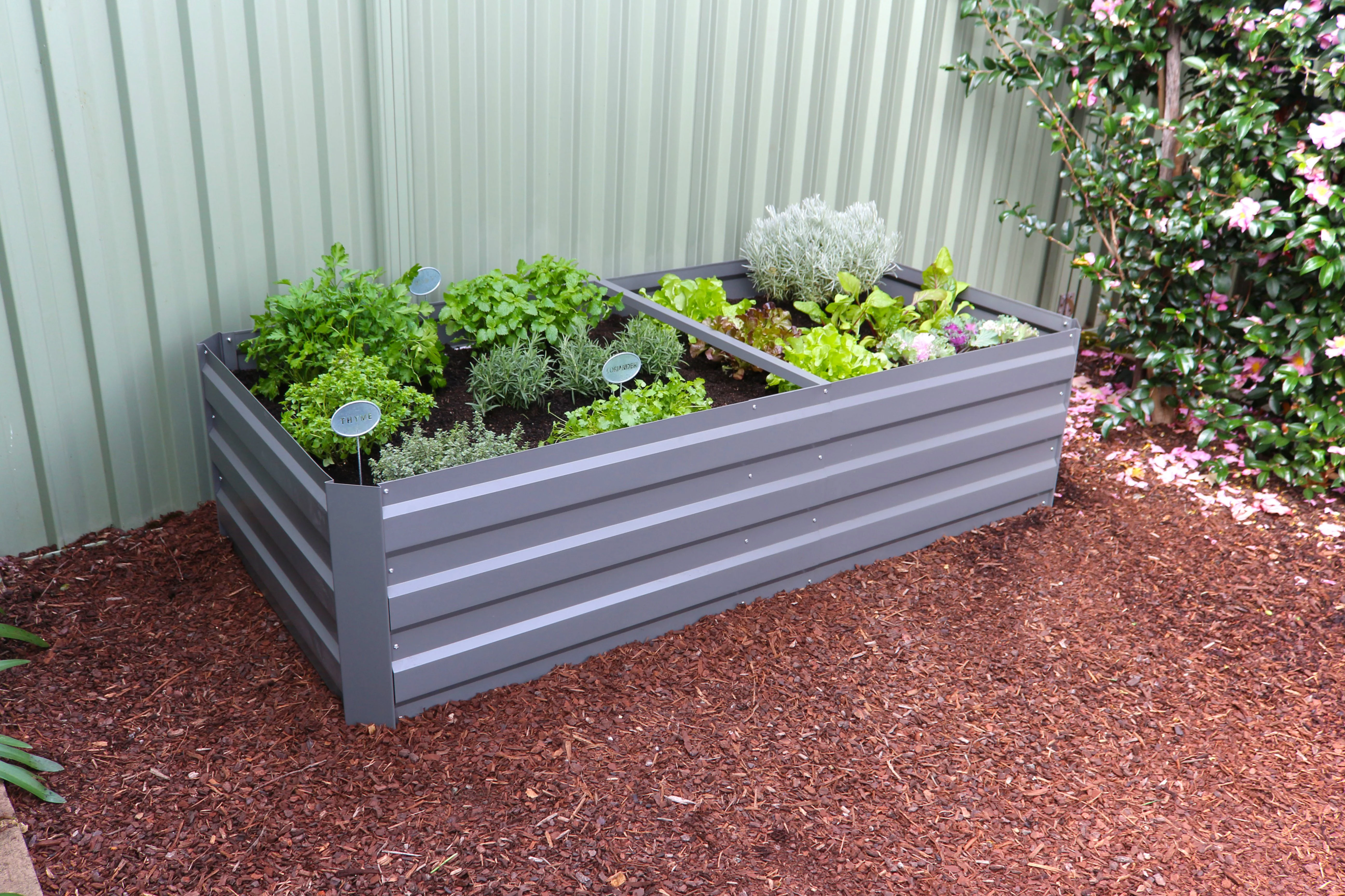 Greenlife Premium Large Raised Garden Bed with 4 Support Braces 1800 x 900 x 450mm Slate Grey - Image 8