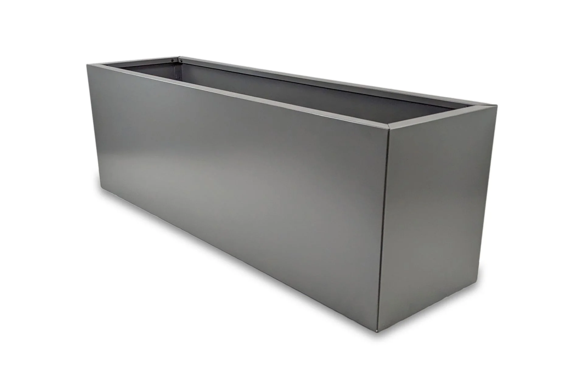 Greenlife Metal Designer Planter Box with Base 1200 x 340 x 400mm Slate Grey