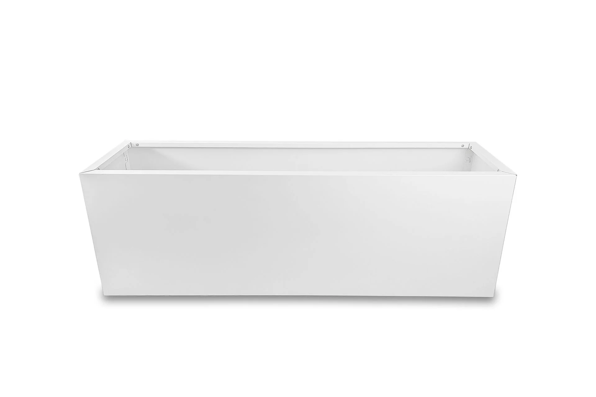 Greenlife Metal Designer Planter Box with Base 1200 x 340 x 400mm Vibrant White - Image 2
