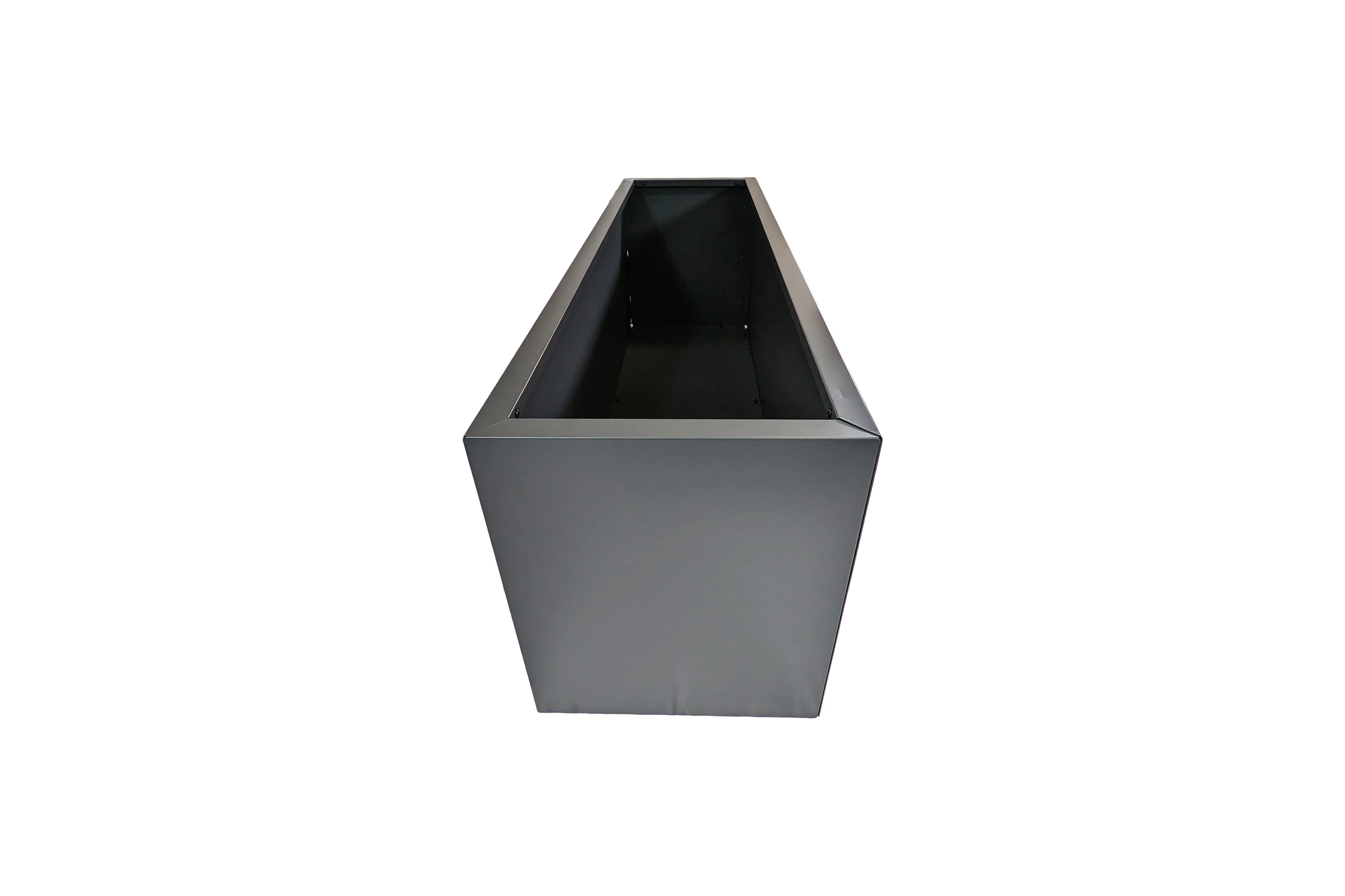 Greenlife Metal Designer Planter Box with Base 1200 x 400 x 500mm Charcoal - Image 4