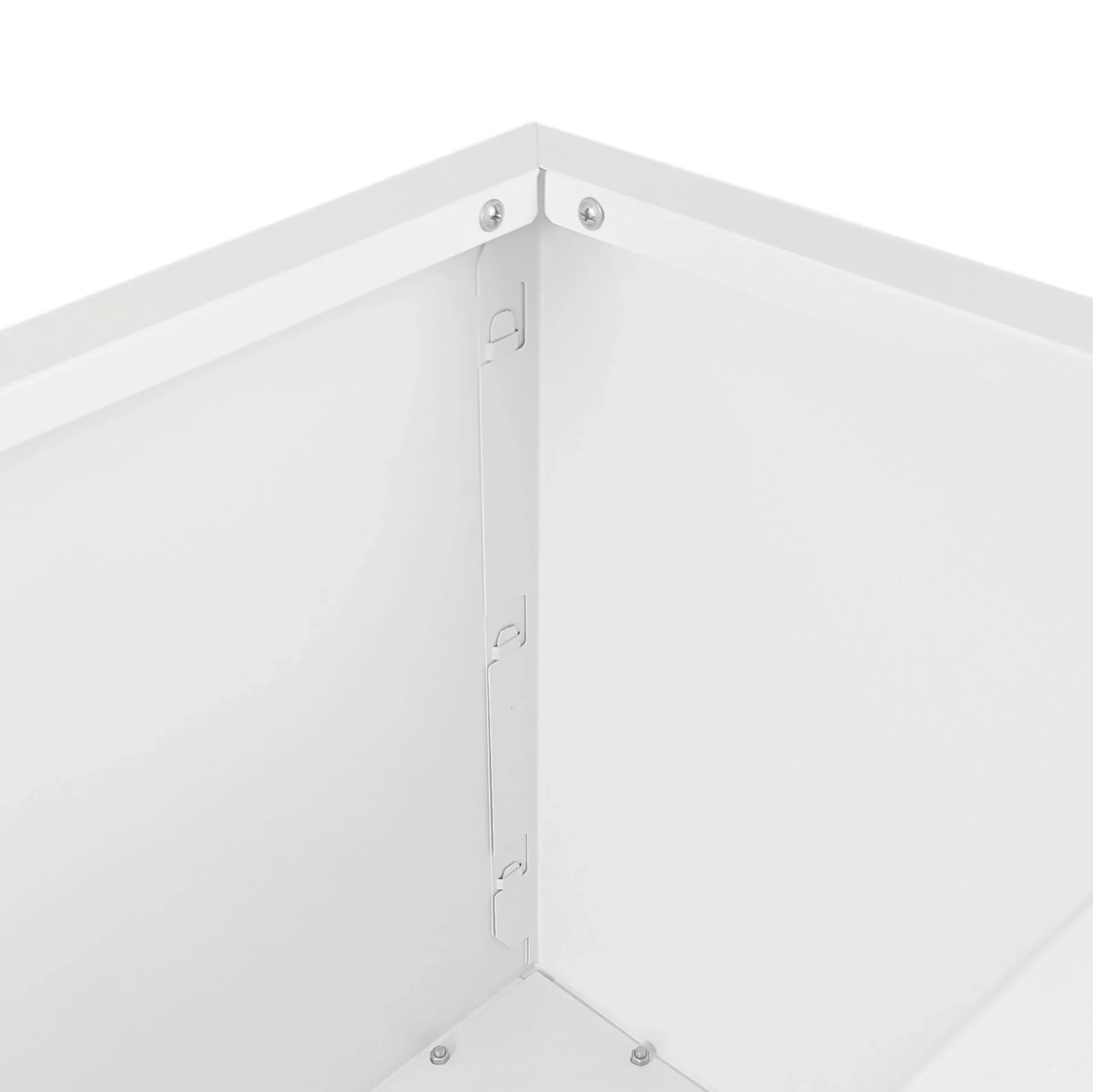 Greenlife Metal Designer Planter Box with Base 900 x 400 x 500mm Vibrant White - Image 4