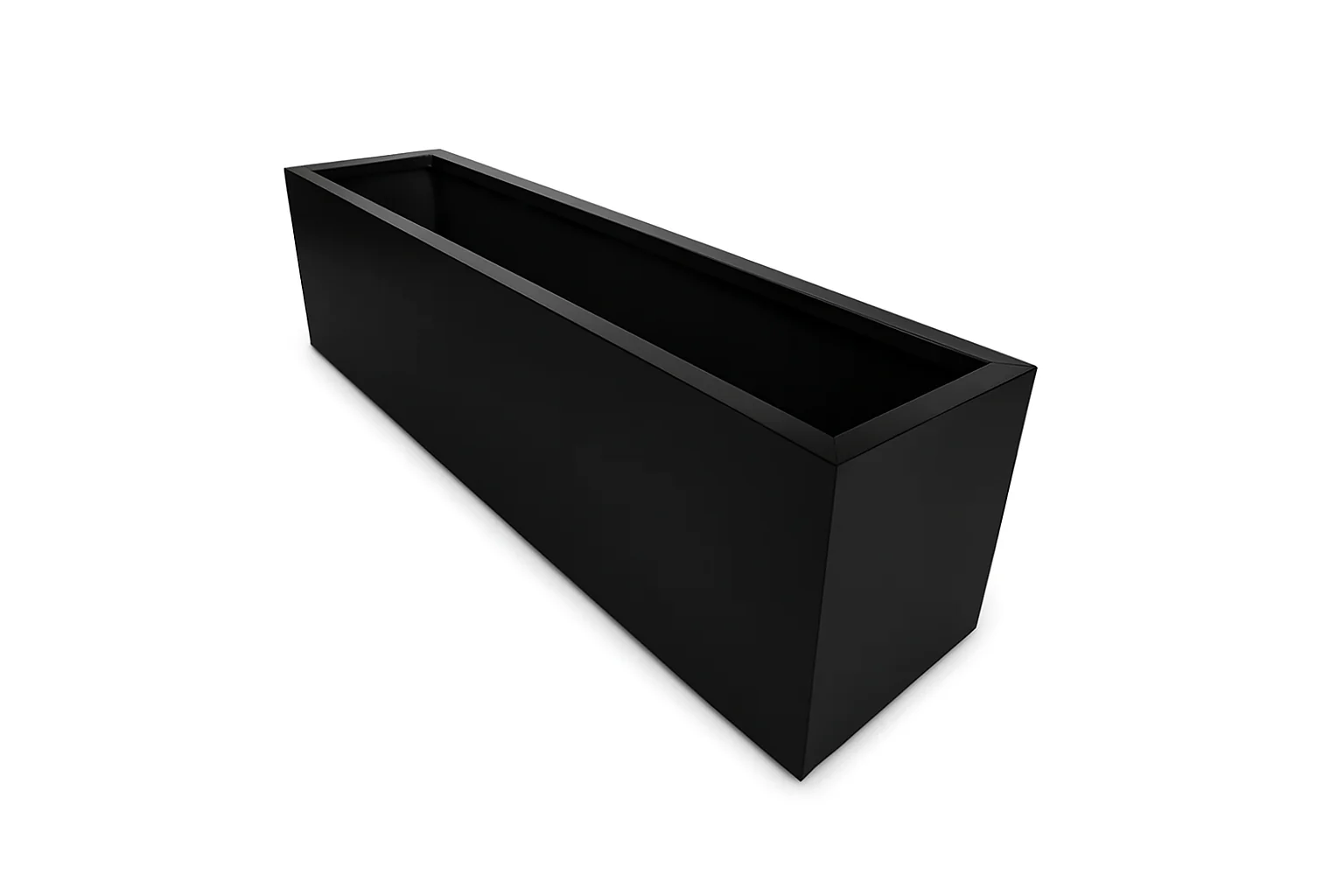 Greenlife Metal Designer Planter Box with Base 1200L x 300W x 300H Black