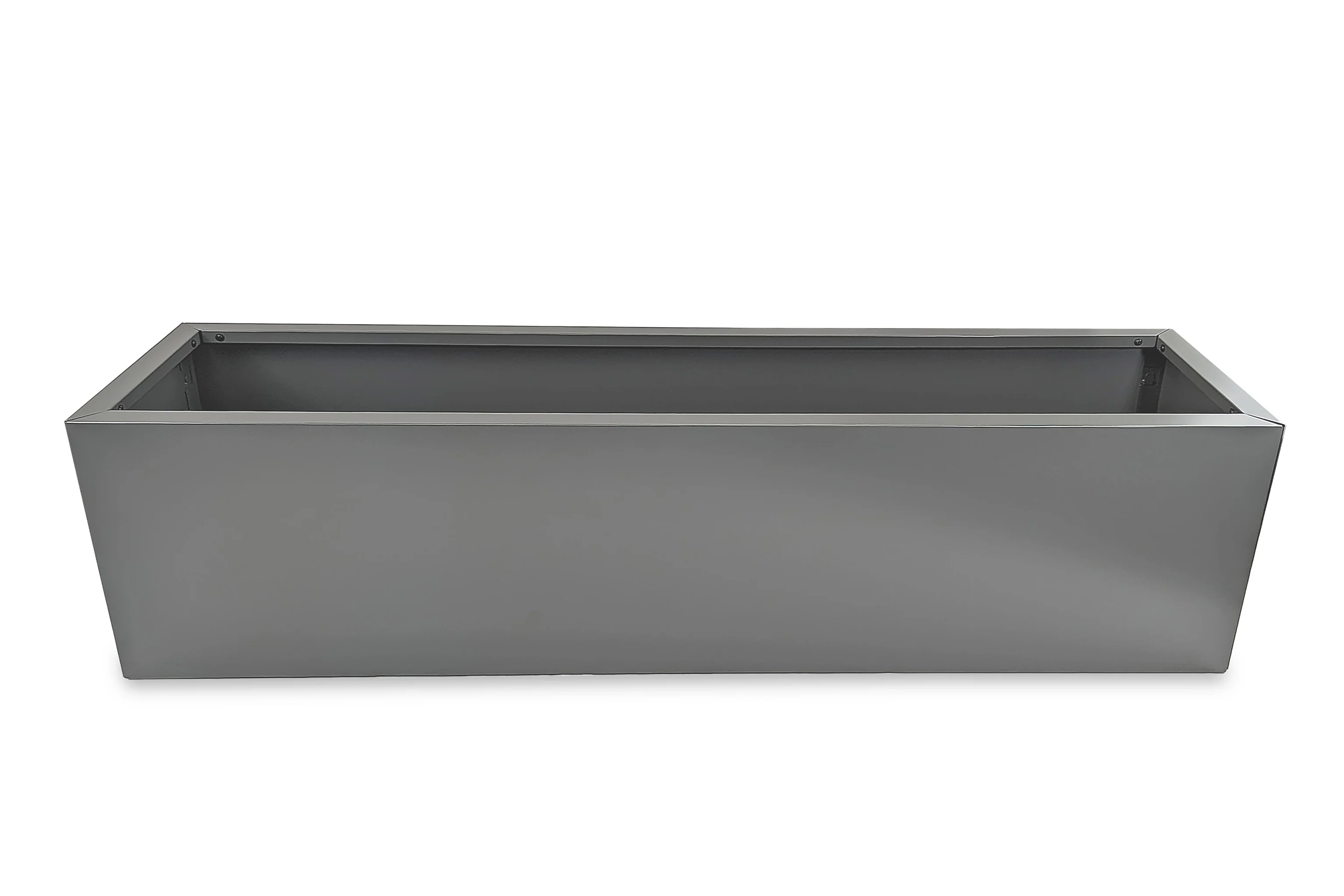 Greenlife Metal Designer Planter Box with Base 1200L x 300W x 300H Slate Grey - Image 2