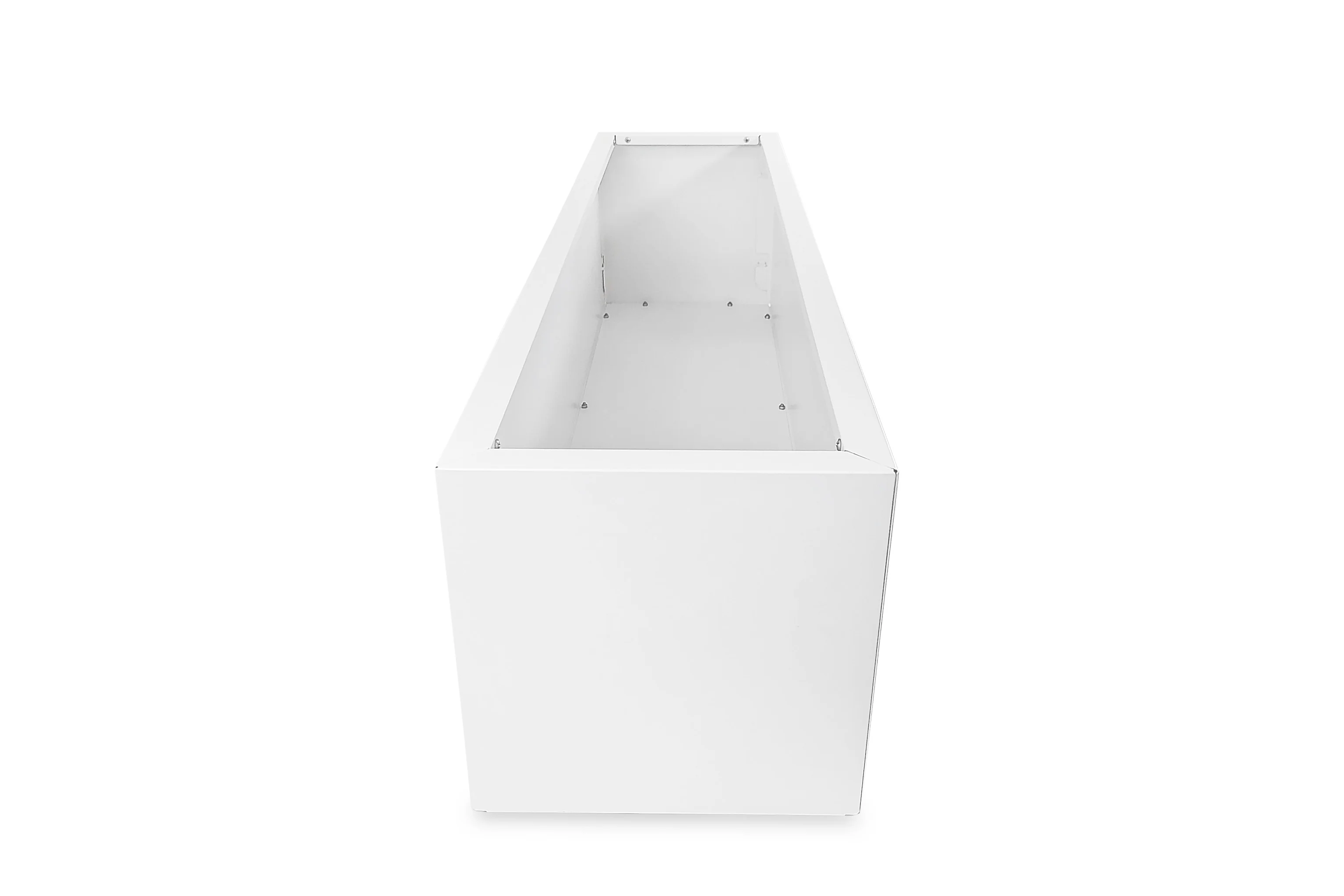 Greenlife Metal Designer Planter Box with Base 1200L x 300W x 300H Vibrant White - Image 5