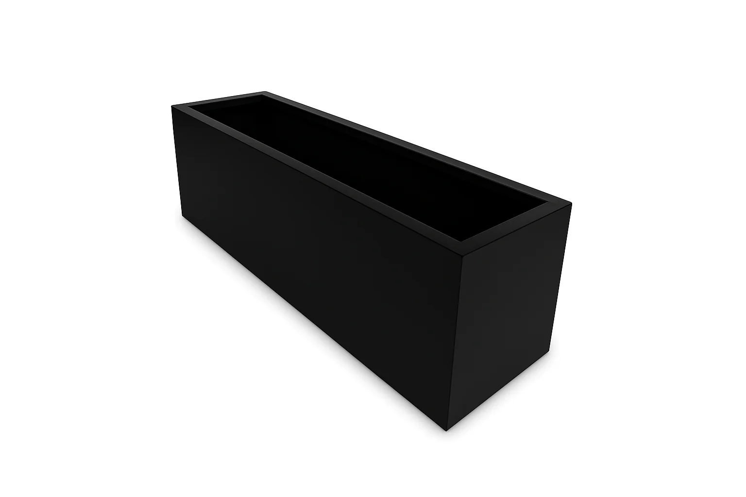 Greenlife Metal Designer Planter Box with Base 900 x 300 x 300mm Black