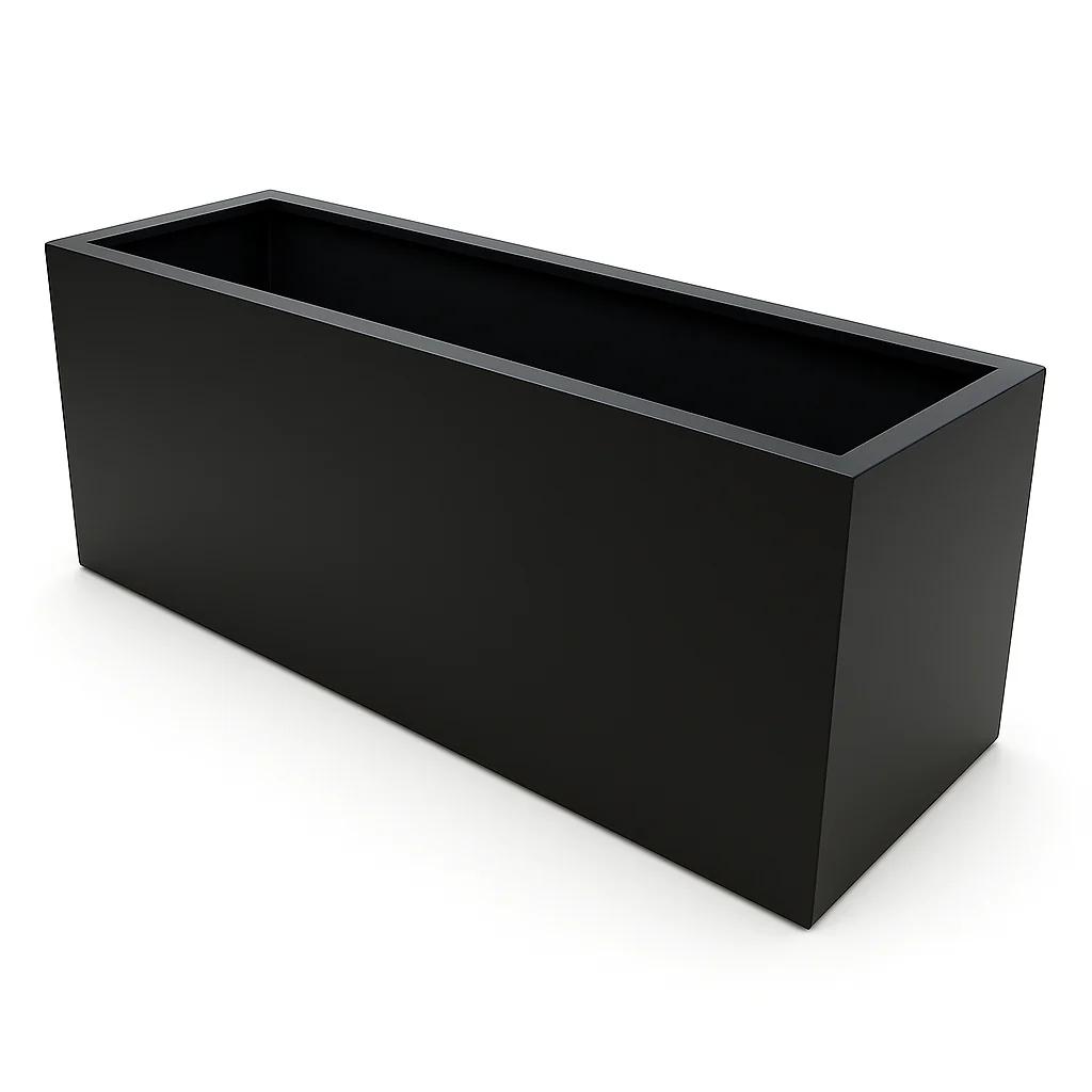 Greenlife Metal Designer Planter Box with Base 900 x 400 x 500mm Charcoal