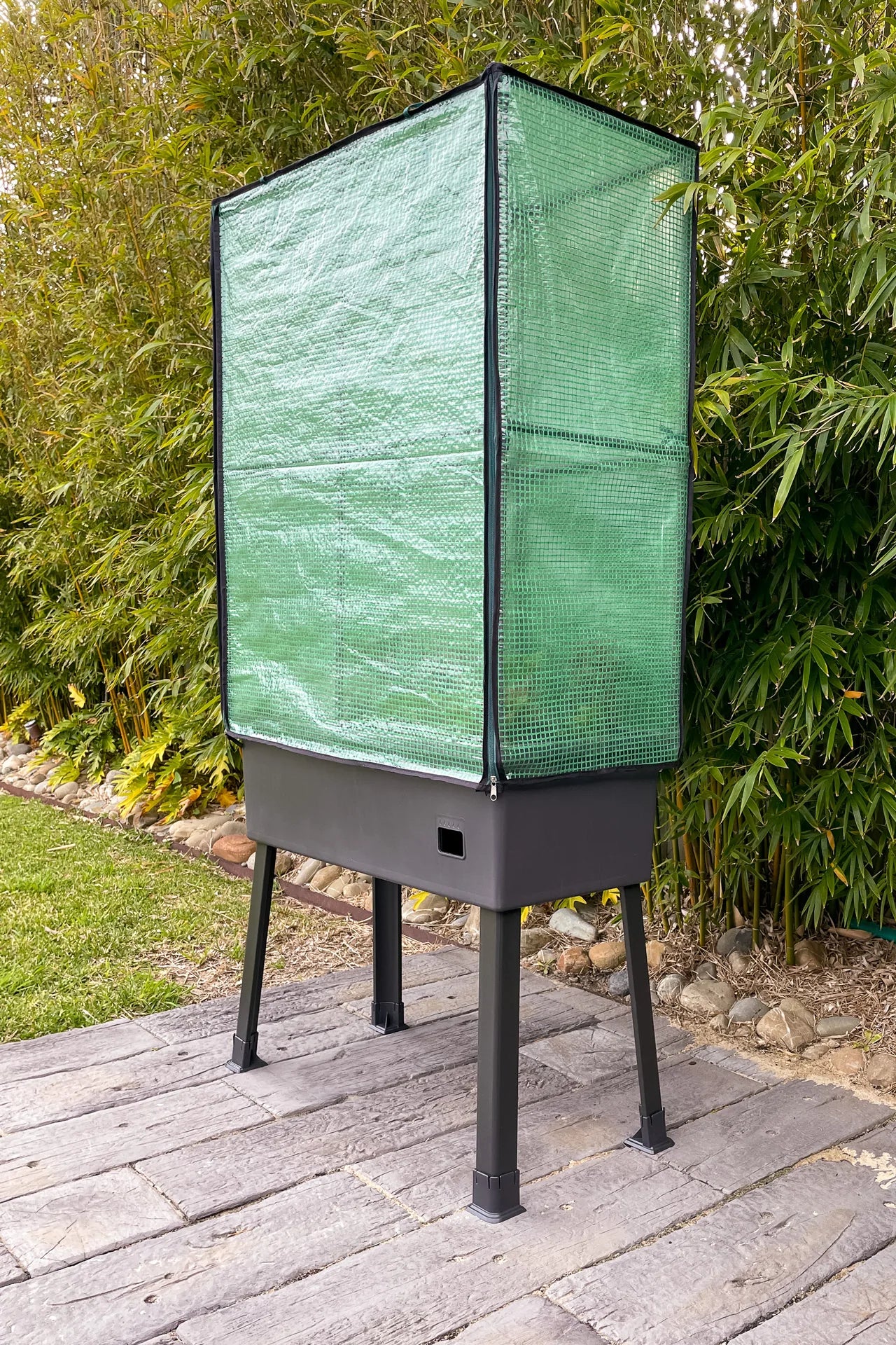 Greenlife Self-Watering Mobile Planter Box with Greenhouse + Leg Kit Bundle - Image 4