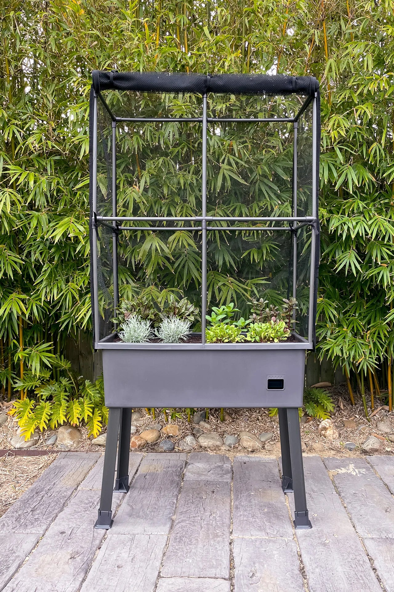Greenlife Self-Watering Mobile Planter Box with Greenhouse + Leg Kit Bundle - Image 7