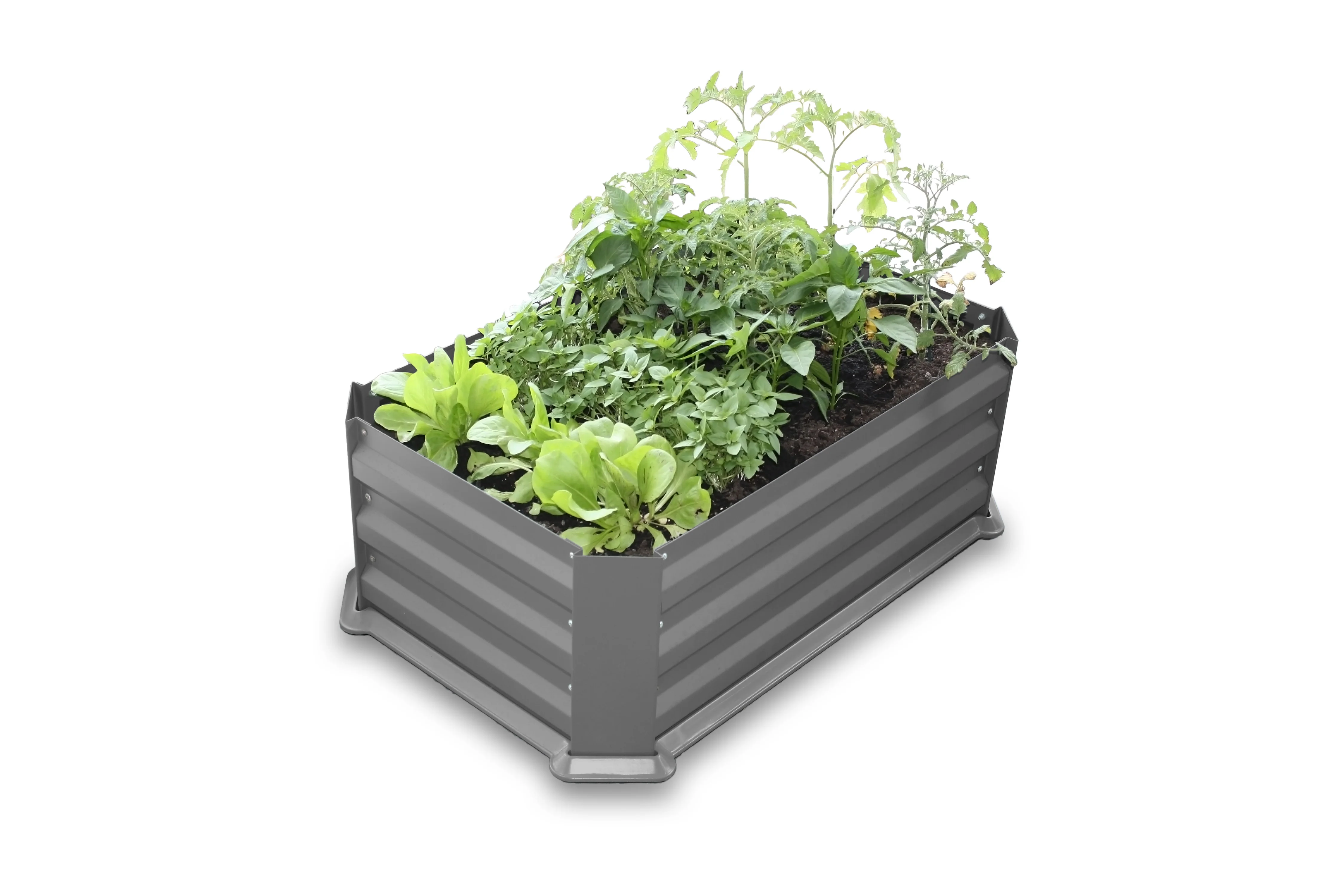 Greenlife Patio Raised Garden Bed with Base 800 x 500 x 300 Slate Grey - Image 2